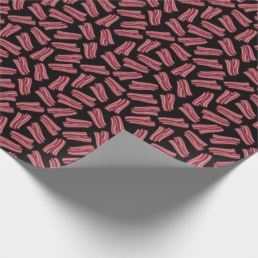 Bacon Strips Muster Geschenkpapier (Ecke)