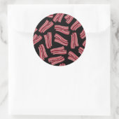 Bacon Strips Muster Runder Aufkleber (Tasche)