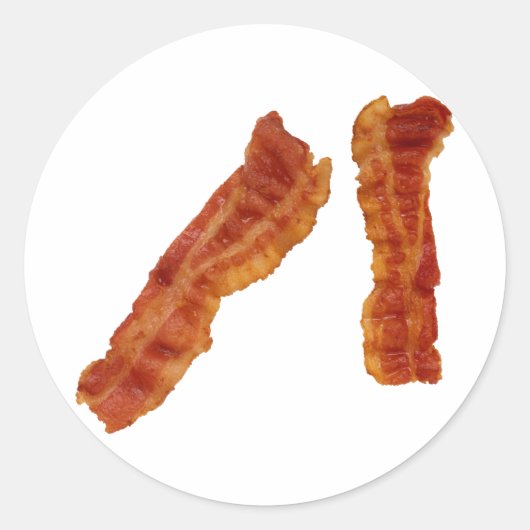 Bacon Strips Runder Aufkleber (Vorderseite)
