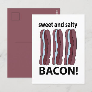 Bacon Süß Und Salzig Bacon Postkarte