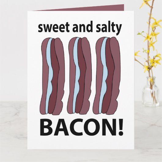 Bacon Sweet and Salty Bacon Karte (Gelbe Blume)