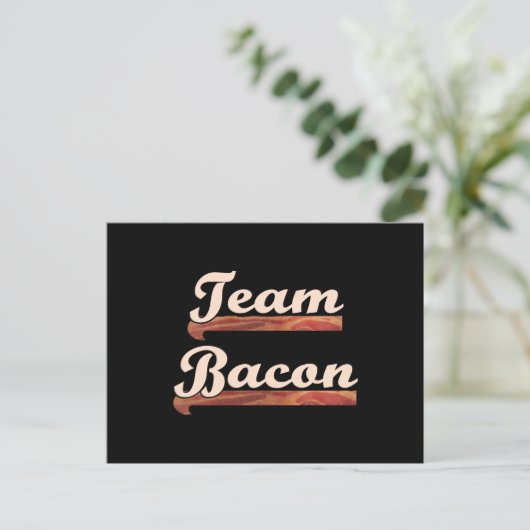 Bacon Team Postkarte (Stehend Vorderseite)