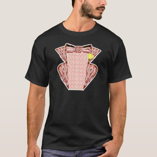 Bacon Tuxedo Novelty Breakfast Spaß T-Shirt (Vorderseite)