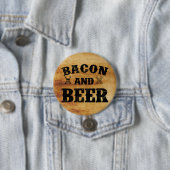 Bacon und Bier rustikales Holz Button (Beispiel)