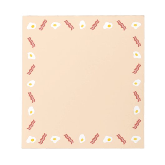 Bacon- und Eggenfuttermuster Notizblock (Vorderseite)