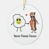 Bacon und Eggs beste Freunde Cartoon Frühstück Mem Keramik Ornament (Links)