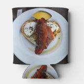 Bacon und Eier auf der Liebe Hörbrot, Dosenkühler (Rückseite)