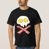 BACON UND EIER COOLE SKULL KNOCHEN SPOOF T - Shirt (Vorderseite)
