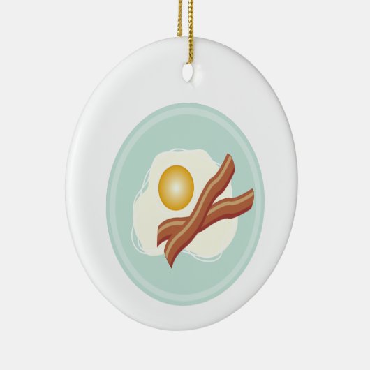 Bacon und Eier Keramik Ornament (Rechts)