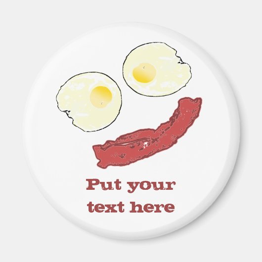Bacon und Eier Magnet (Vorne)