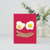 Bacon und Eier Postkarte (Stehend Vorderseite)