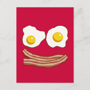 Bacon und Eier Postkarte