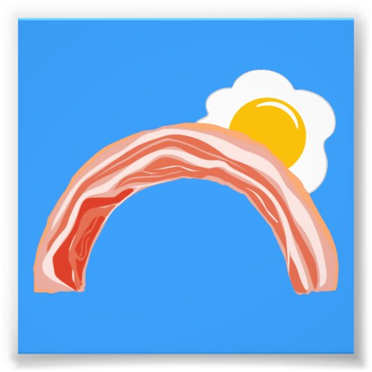 Bacon und Eier Regenbogen Fotodruck (Vorne)