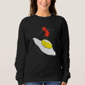 Bacon und Eier Surfen Ei knusprig Frühstück Surfer Sweatshirt (Vorderseite)