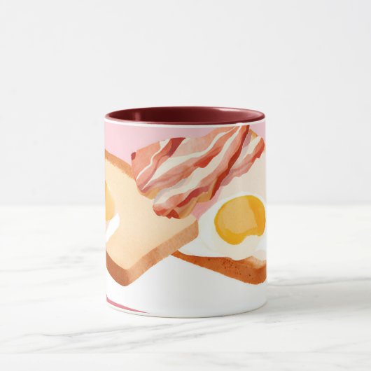 Bacon und Eier und Toast Tasse (Zentrum)