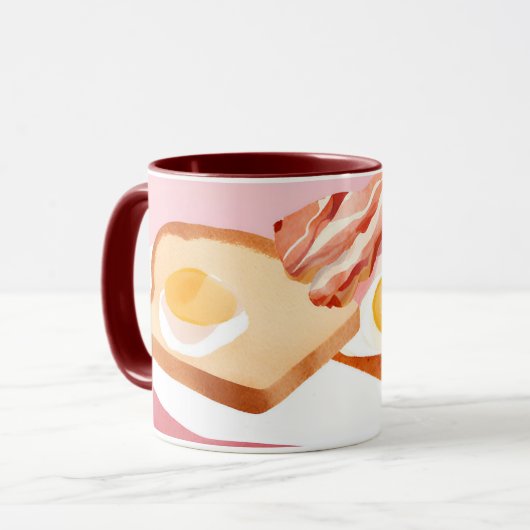 Bacon und Eier und Toast Tasse (Vorderseite Links)