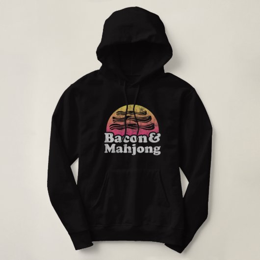 Bacon und Mahjong Hoodie (Design vorne)