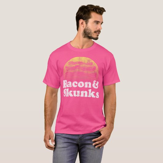 Bacon und Skunken oder Skunk T-Shirt (Vorne ganz)