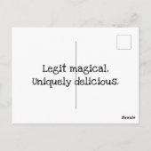 Bacon Unicorn - Baconicorn Magisches Shirt Postkarte (Rückseite)