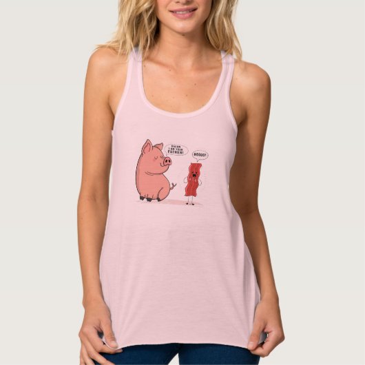Bacon Vater Joke Lover Piggy Pig Design Tank Top (Vorderseite)