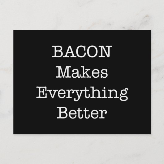 BACON verbessert alles Postkarte (Vorderseite)