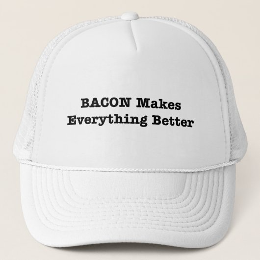 BACON verbessert alles Truckerkappe (Vorderseite)