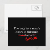 Bacon Way to a Man's Heart Postkarte (Vorne/Hinten)