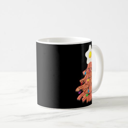 Bacon Weihnachtsbaum Ei Top Funny Schweinefleisch  Kaffeetasse (VorderseiteRechts)