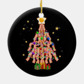 Bacon Weihnachtsbaum Ei Top Pork Lover Merry Xmas Keramik Ornament (Hinten)