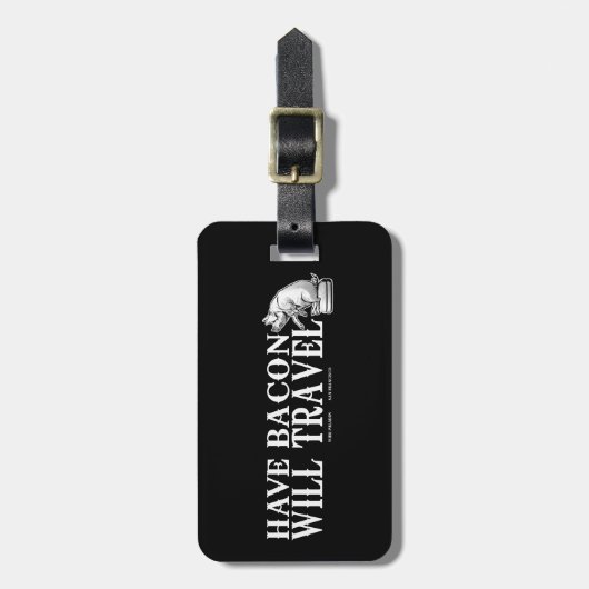 Bacon wird reisen gepäckanhänger (Vorderseite vertikal)