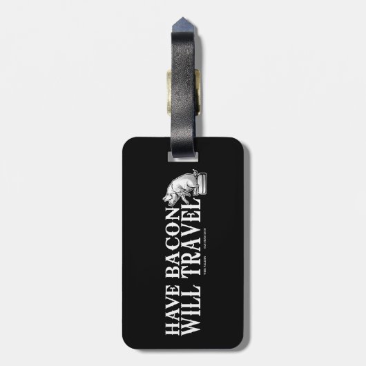 Bacon wird reisen gepäckanhänger (Rückseite vertikal)