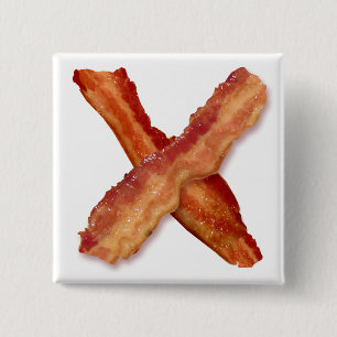 Bacon X O X LIEBE Button