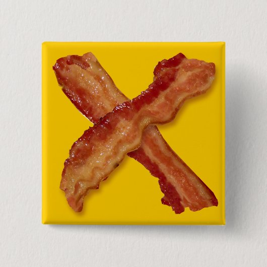 Bacon X O X LIEBE Button (Vorderseite)