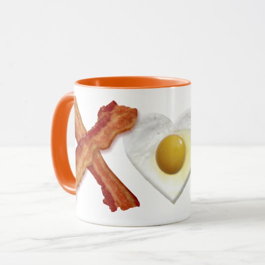 Bacon X O X LIEBE Tasse (Vorderseite Links)