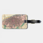 Bacons Viktorianische Karte von Liverpool 1890 Gepäckanhänger (Rückseite horizontal)