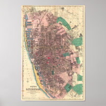 Bacons Viktorianische Karte von Liverpool 1890