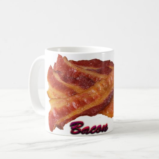 Baconstreifen Kaffeetasse (Vorderseite Links)