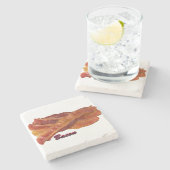 Baconstreifen Steinuntersetzer (Seitenansicht)
