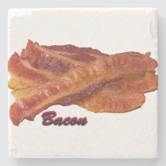 Baconstreifen Steinuntersetzer (Vorderseite)
