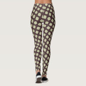 Bacteria Beige Braun Minimales Muster Leggings (Rückseite)