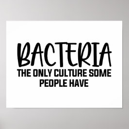 Bacteria Funny Microbiology Zitat Poster