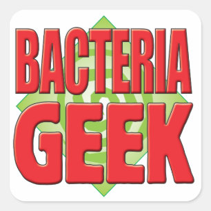 Bacteria Geek v2 Quadratischer Aufkleber