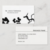 Bacteria Medical Micro Black & White Business Card Visitenkarte (Vorne/Hinten)