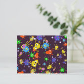 Bacteria Wallpaper Postkarte (Stehend Vorderseite)