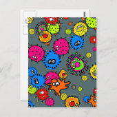 Bacteria Wallpaper Postkarte (Vorne/Hinten)