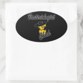 Bacteriologist-Küken #4 Ovaler Aufkleber (Tasche)