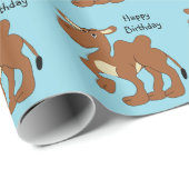 Bactrian Camel Any Background Colour Birthday Geschenkpapier (Rolleneckpunkt)