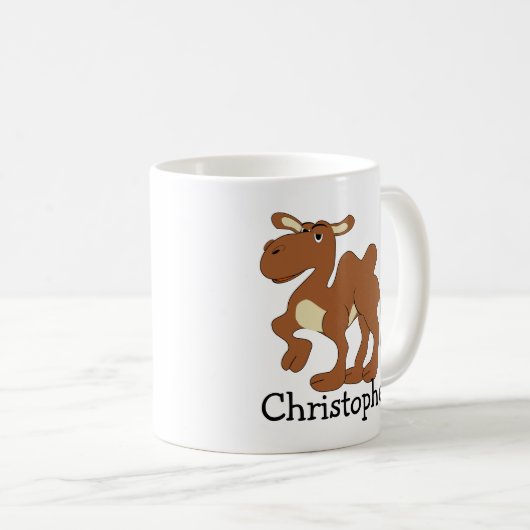 Bactrian Camel Design Personalised Kaffeetasse (VorderseiteRechts)