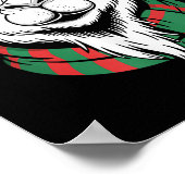 Bactrian Camel Xmas Weihnachtsmannmütze Scarf Weih Poster (Ecke)