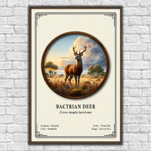 Bactrian-Hirsch-Zoologie-Serie Poster